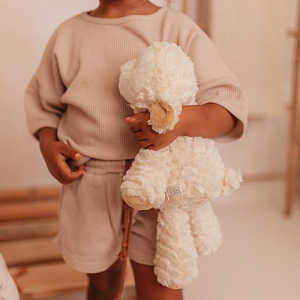 Мягкая игрушка Mrs. Ertha "Овечка Mrs. Polly", кремовая, 31 см